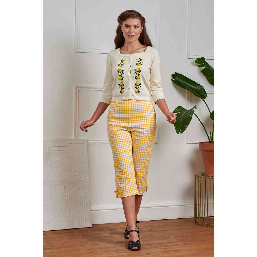 Banned - Marla Lemon Cardigan - Couleur ivoire